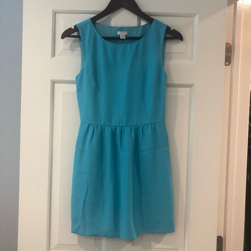 NWT J. Crew Factory Sleeveless Ruched Dress (Blue)